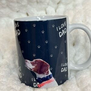 I Love Dad Dog Mug - dark navy
